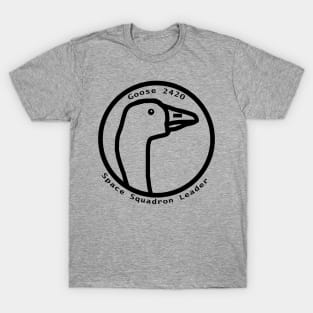 Portrait of Space Squadron Leader Goose Outline T-Shirt